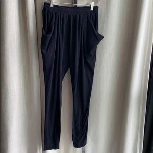 FREE PEOPLE black fleece jogger sweatpants